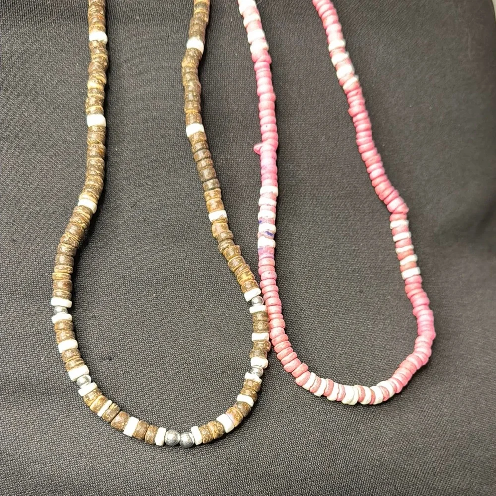 Hawaiian Coconut Necklace Pair